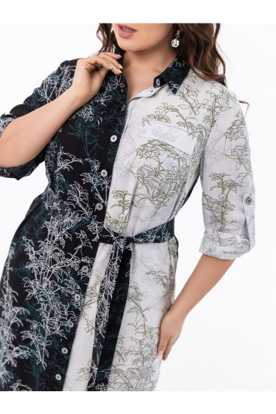 Платье ASV 2816 черно - белый - фото 6