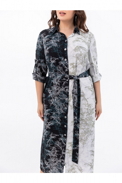 Платье ASV 2816 черно - белый - фото 5