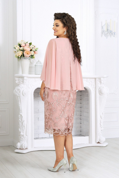 Платье Ninele 6062 пудра - фото 4