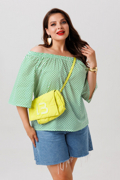 Блуза Anastasia 1252 зеленый - фото 5