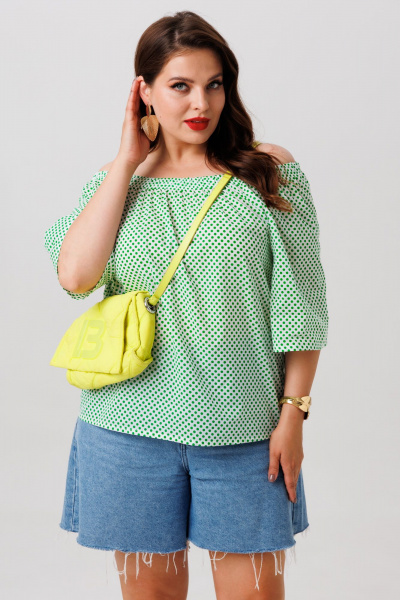Блуза Anastasia 1252 зеленый - фото 3