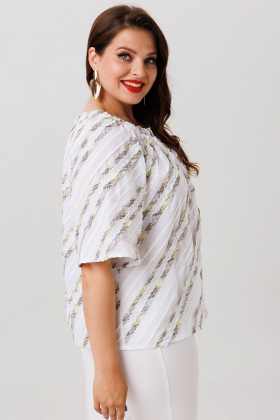 Блуза Anastasia 1253 белый - фото 9