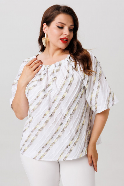 Блуза Anastasia 1253 белый - фото 6