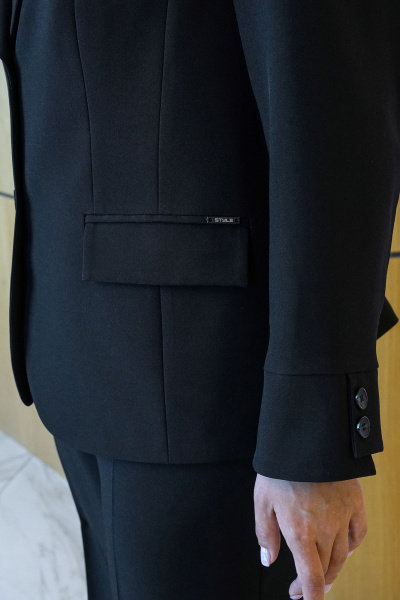 Блуза, брюки, жакет Alani Collection 2381 черный_молоко - фото 5