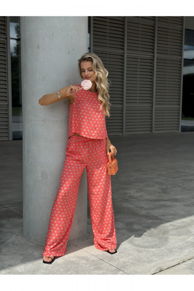 Блуза, брюки Dilana VIP 2111 розовый_принт - фото 16