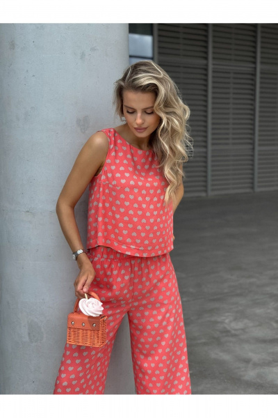 Блуза, брюки Dilana VIP 2111 розовый_принт - фото 15