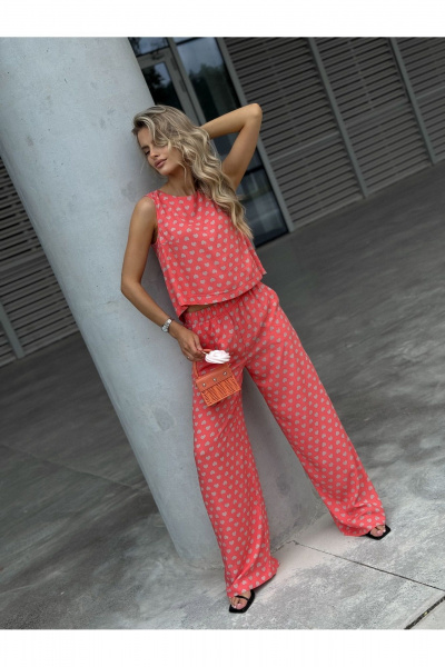 Блуза, брюки Dilana VIP 2111 розовый_принт - фото 14