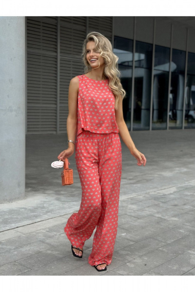 Блуза, брюки Dilana VIP 2111 розовый_принт - фото 12