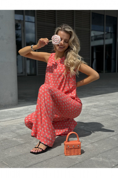 Блуза, брюки Dilana VIP 2111 розовый_принт - фото 9