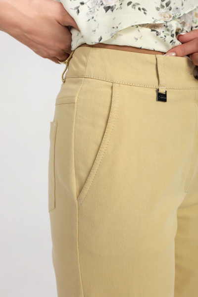 Брюки IUKONA 1011 бледно-желтый - фото 3