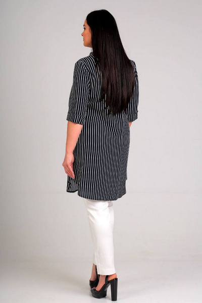 Жилет и туника удлиненная из вискозы и текстиля Таир-Гранд 62253 т.синий - фото 6