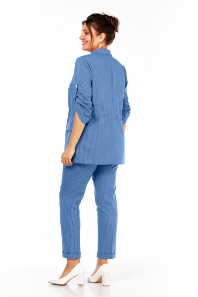 Блуза, брюки, жакет Ольга Стиль С-944 джинс - фото 6