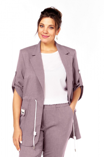 Блуза, брюки, жакет Ольга Стиль С-944 бежевый - фото 3