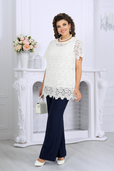 Блуза, брюки, джемпер Ninele 6075 синий - фото 15