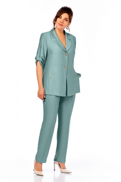 Брюки, жакет Ольга Стиль С-852 ментол - фото 3