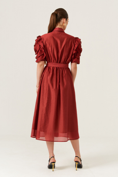 Платье Панда 107680 терракотовый - фото 3