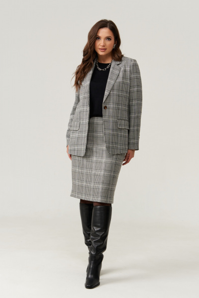 Юбка Панда 109850 черно-белый - фото 5