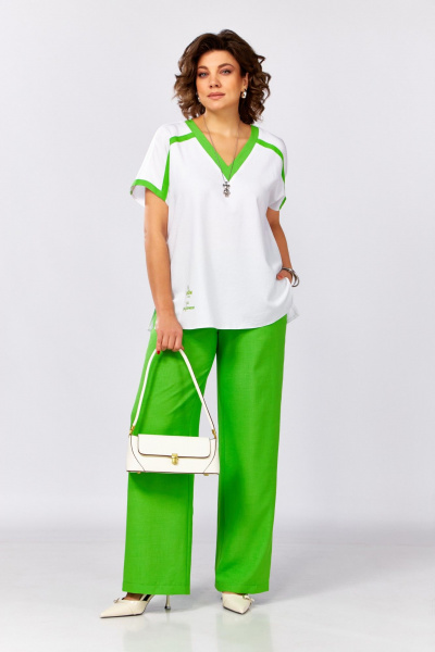 Блуза, брюки Lady Secret 25210 лайм+белый - фото 1