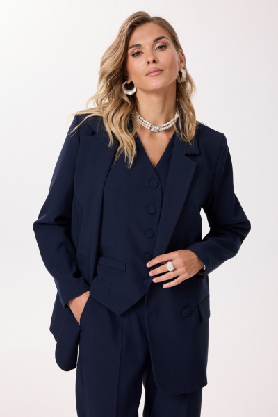 Брюки, жакет, жилет Твой имидж 2142 королевский_синий - фото 4