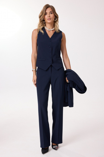 Брюки, жакет, жилет Твой имидж 2142 королевский_синий - фото 3