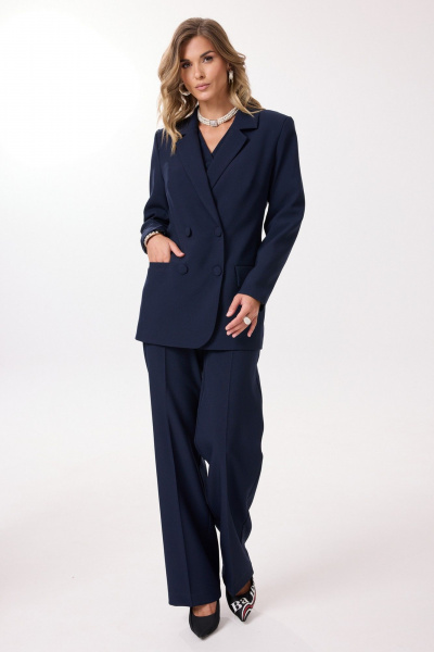 Брюки, жакет, жилет Твой имидж 2142 королевский_синий - фото 2