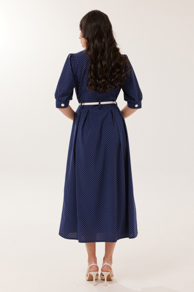 Платье Твой имидж 2160 синий_горох - фото 6