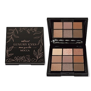 Тени для век Belita Тени для век MOCCA, 9 тонов, "Luxury Eyes", страна происх.- Китай - фото 1