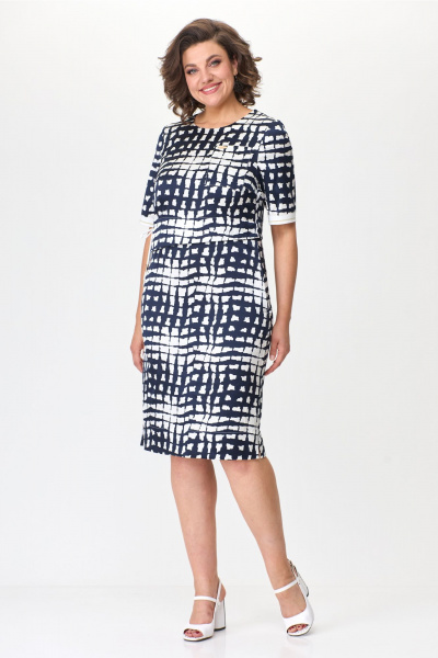 Платье Bonna Image 852 бело-синий - фото 1