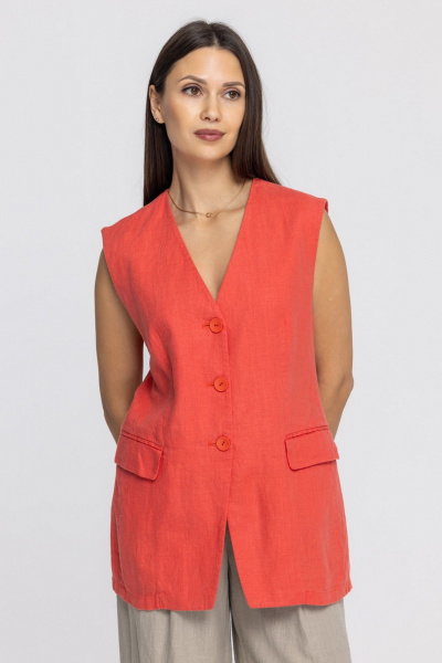 Жилет FASHION CENTRE Л-3967 коралловый - фото 2