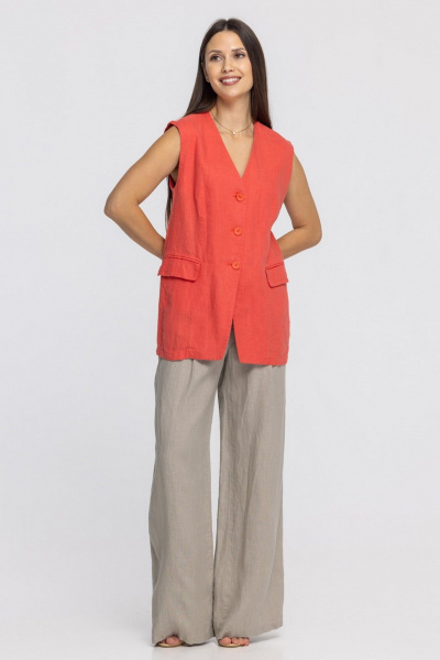 Жилет FASHION CENTRE Л-3967 коралловый - фото 6