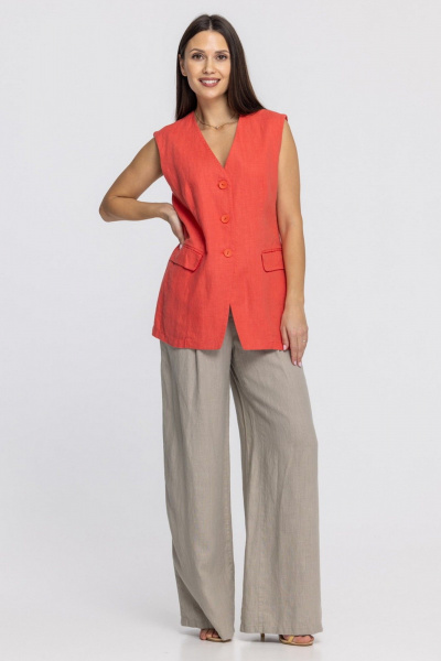 Жилет FASHION CENTRE Л-3967 коралловый - фото 5