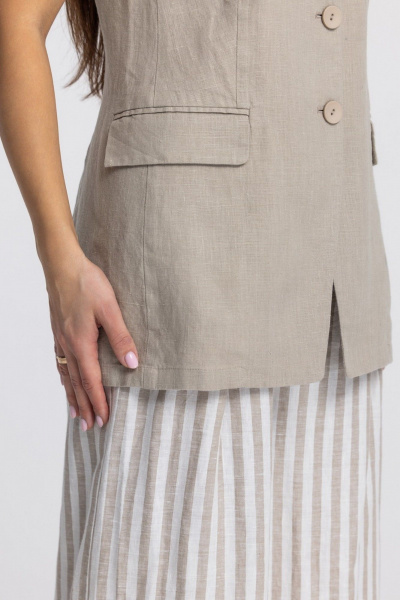 Жилет FASHION CENTRE Л-3967 песочный - фото 8