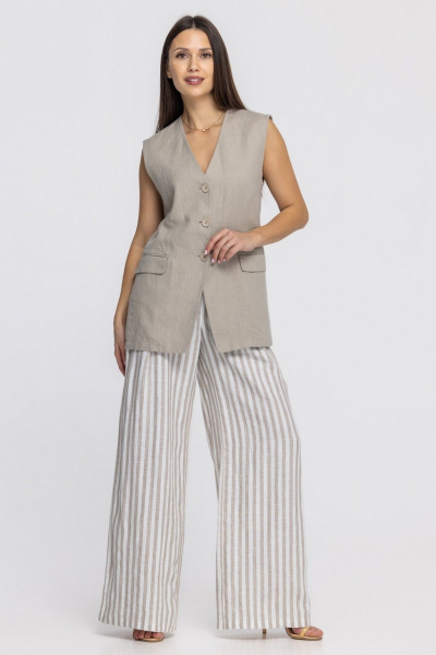 Жилет FASHION CENTRE Л-3967 песочный - фото 5