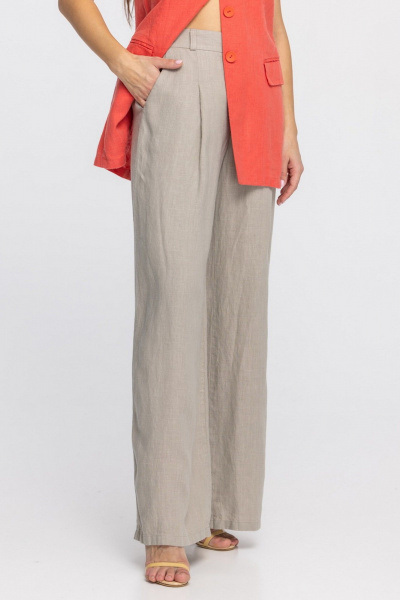 Брюки FASHION CENTRE Л-3968 песочный - фото 4