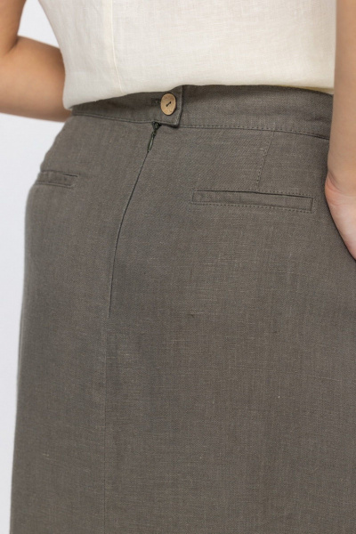 Юбка FASHION CENTRE Л-4008 серо-коричневый - фото 10