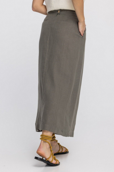 Юбка FASHION CENTRE Л-4008 серо-коричневый - фото 9