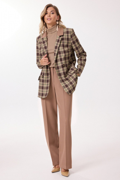 Брюки, джемпер, жакет Твой имидж 2225 кофейный - фото 1