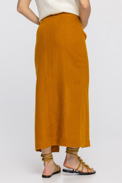 Юбка FASHION CENTRE Л-3947 горчица - фото 4