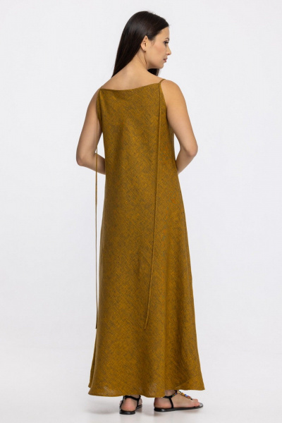 Сарафан FASHION CENTRE Л-3956 желто-синий - фото 4