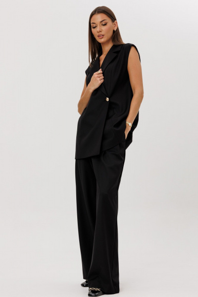 Брюки, жилет Ларс Стиль 1115 черный - фото 4