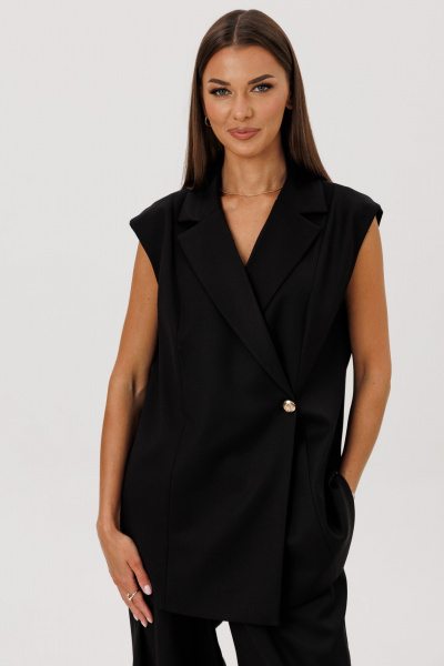 Брюки, жилет Ларс Стиль 1115 черный - фото 3