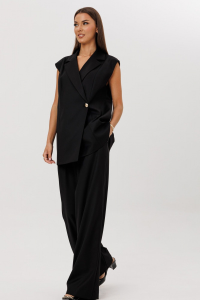 Брюки, жилет Ларс Стиль 1115 черный - фото 2