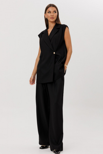 Брюки, жилет Ларс Стиль 1115 черный - фото 1