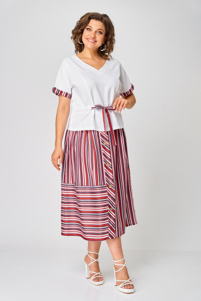 Блуза, юбка Danaida 2225 красная_полоска - фото 3