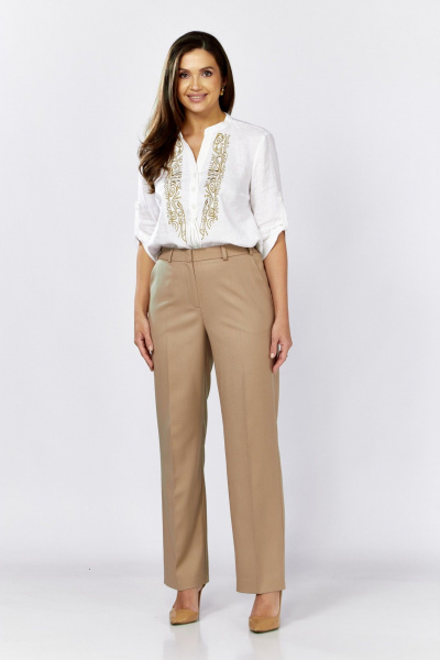 Брюки MALI 324-047 бежевый - фото 3