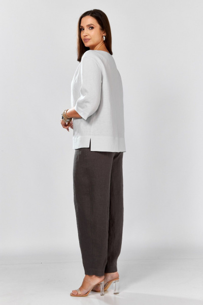 Блуза MALI 625-064 светло-серый - фото 9
