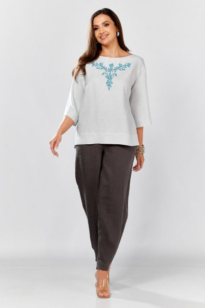 Блуза MALI 625-064 светло-серый - фото 4