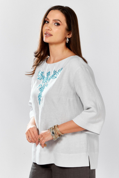 Блуза MALI 625-064 светло-серый - фото 2