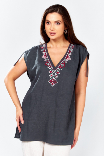 Блуза MALI 625-079 серый - фото 12