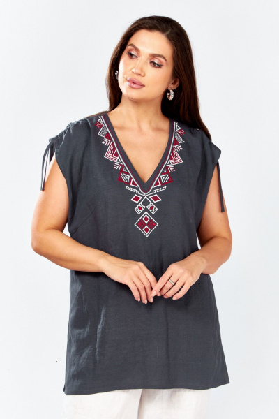 Блуза MALI 625-079 серый - фото 11